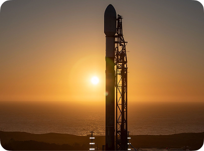 Falcon 9 in launchpad